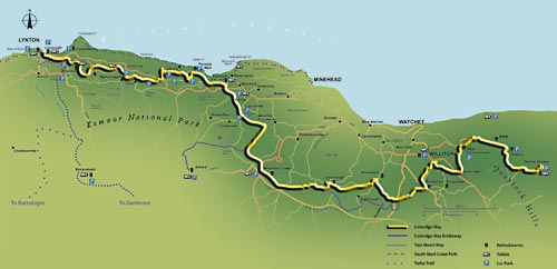 Coleridge Way Map